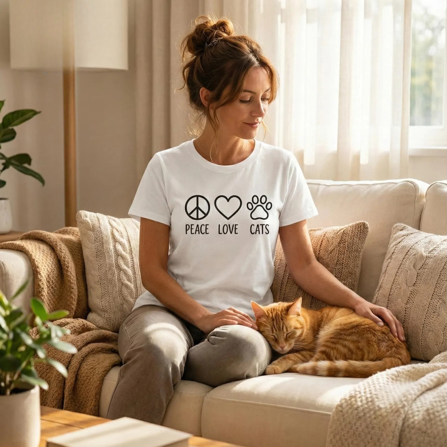 Peace Love Cats Tee