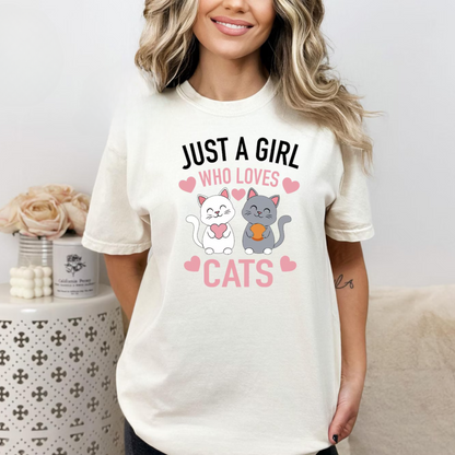 Just A Girl Who Loves Cats Tee V3