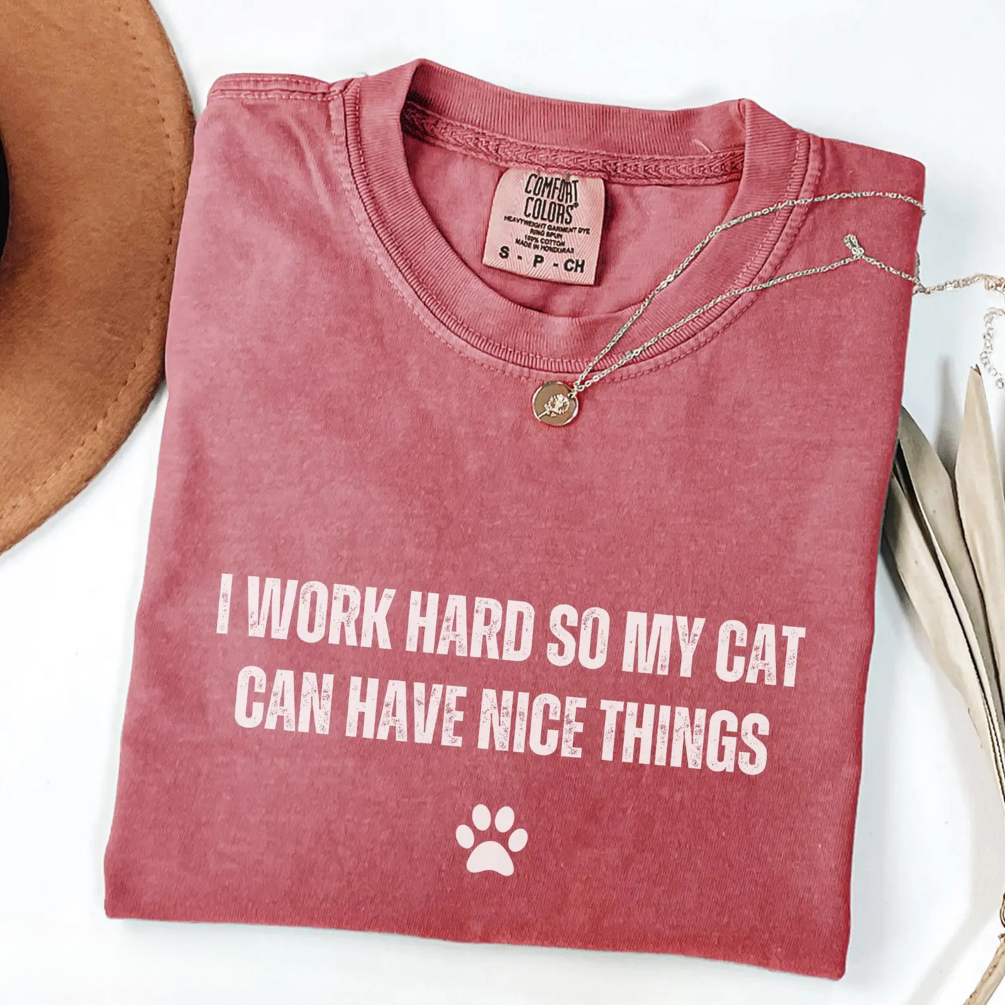 I Work Hard Cats Tee