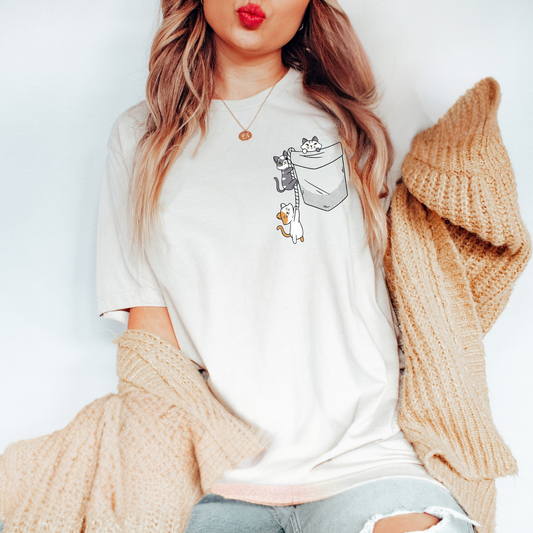 Cat Pocket Tee New