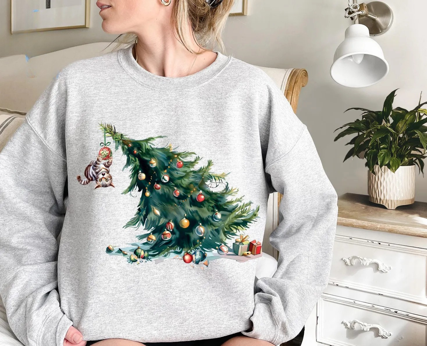 Christmas Cat Tree Sweater