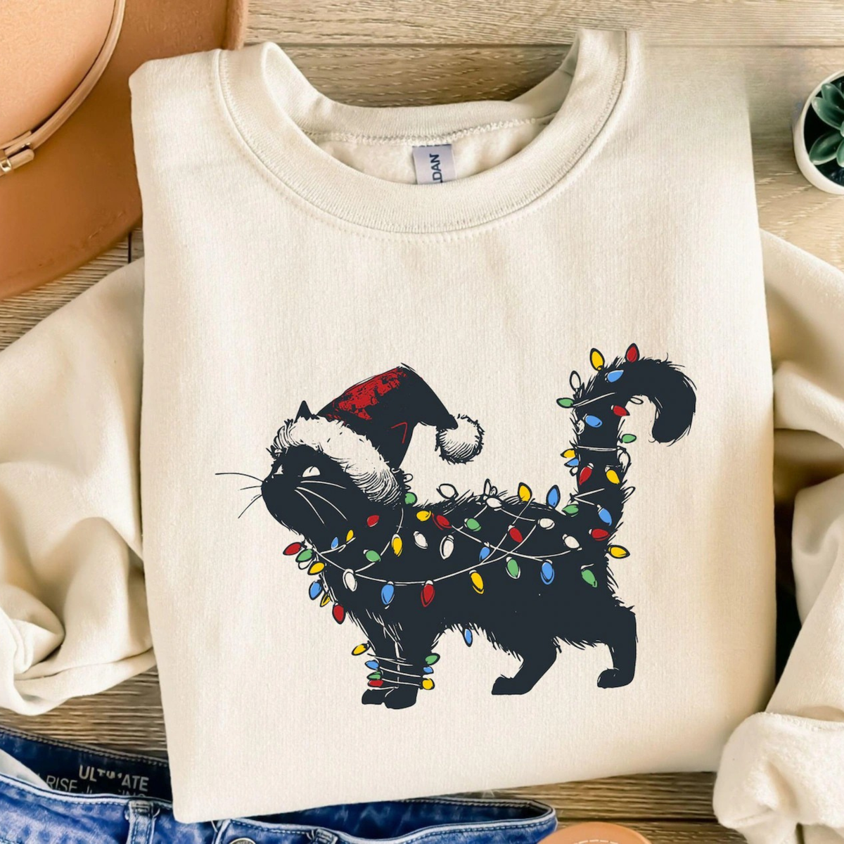 Christmas Black Cat Sweatshirt V4