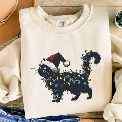 Christmas Black Cat Sweatshirt V4