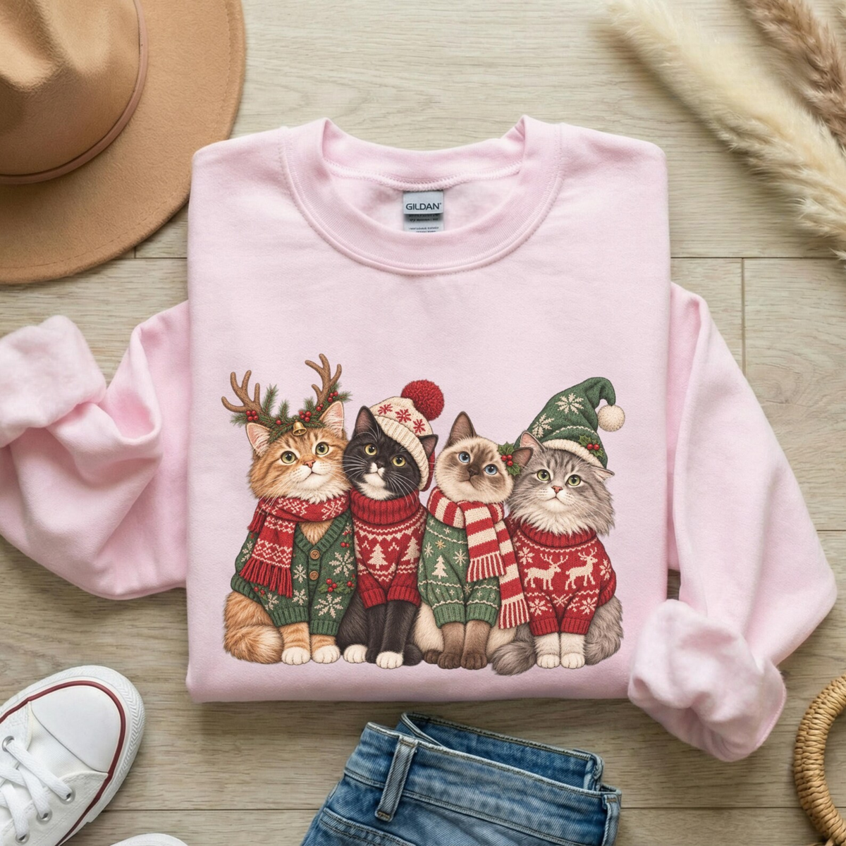 Christmas Cats Sweatshirt V6