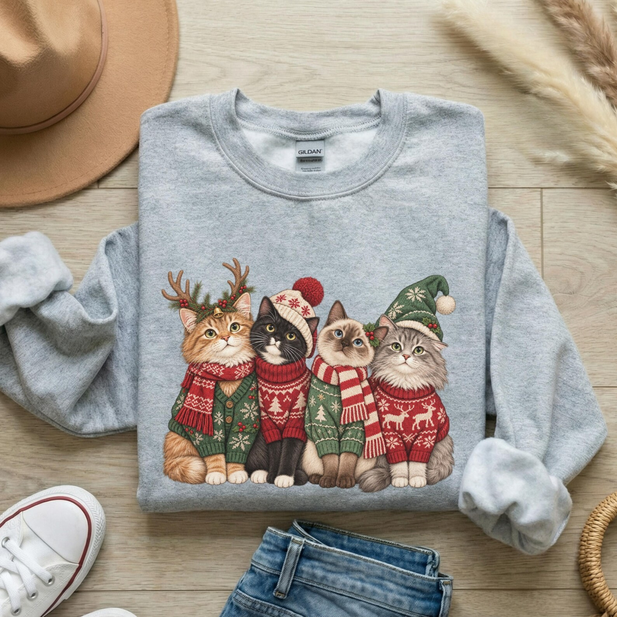 Christmas Cats Sweatshirt V6