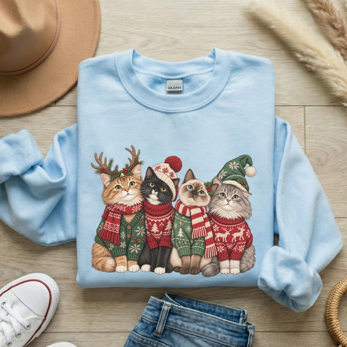Christmas Cats Sweatshirt V6