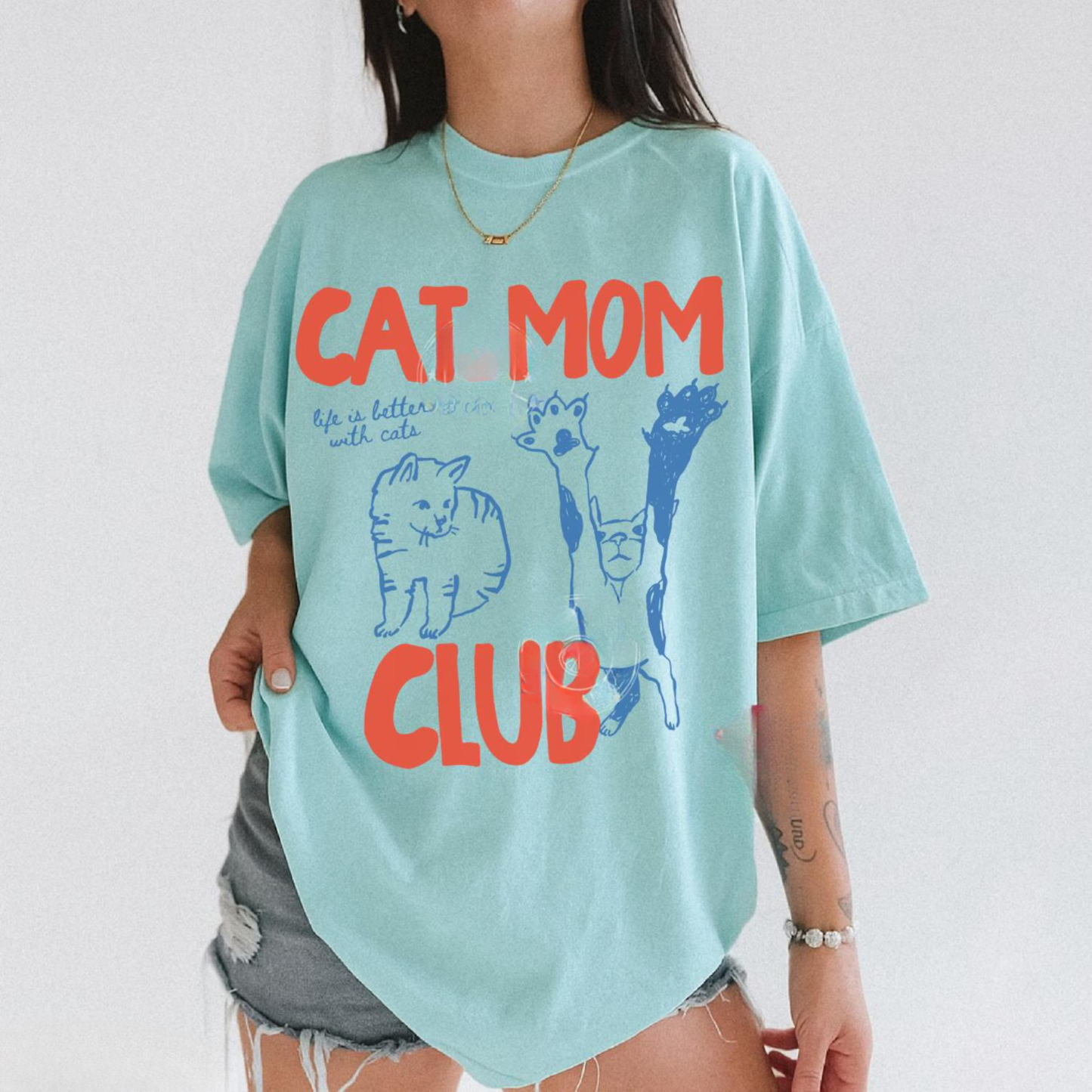 Cat Mom Club Tee V2