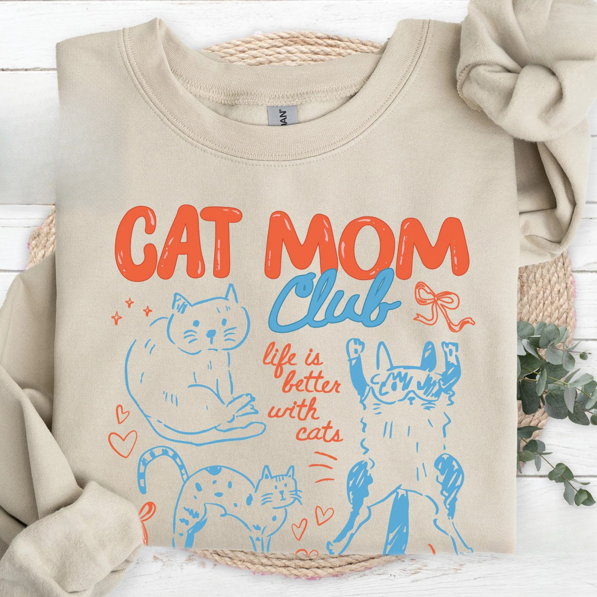 Cat Mom Club Crewneck