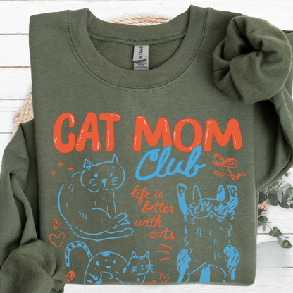 Cat Mom Club Crewneck
