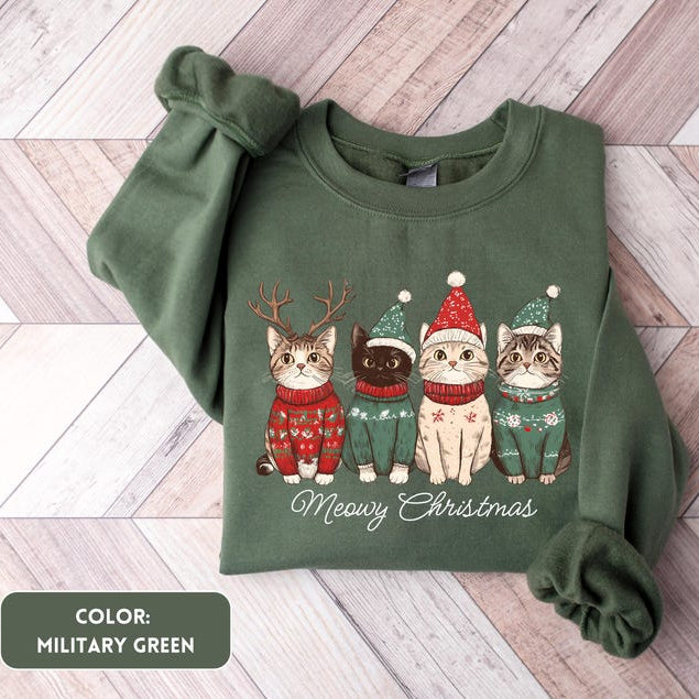 Meowy Christmas Sweater V14