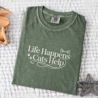Life Happens Cats Tee