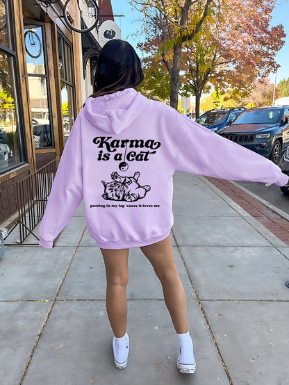 Karma Is A Cat Hoodie