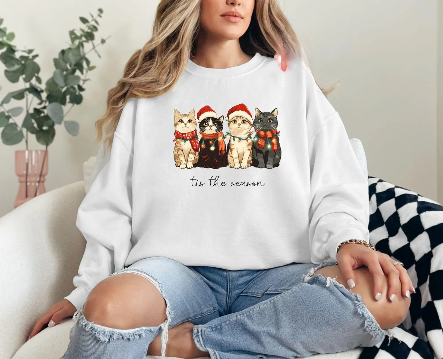 Cat Christmas SweatshIrt V4