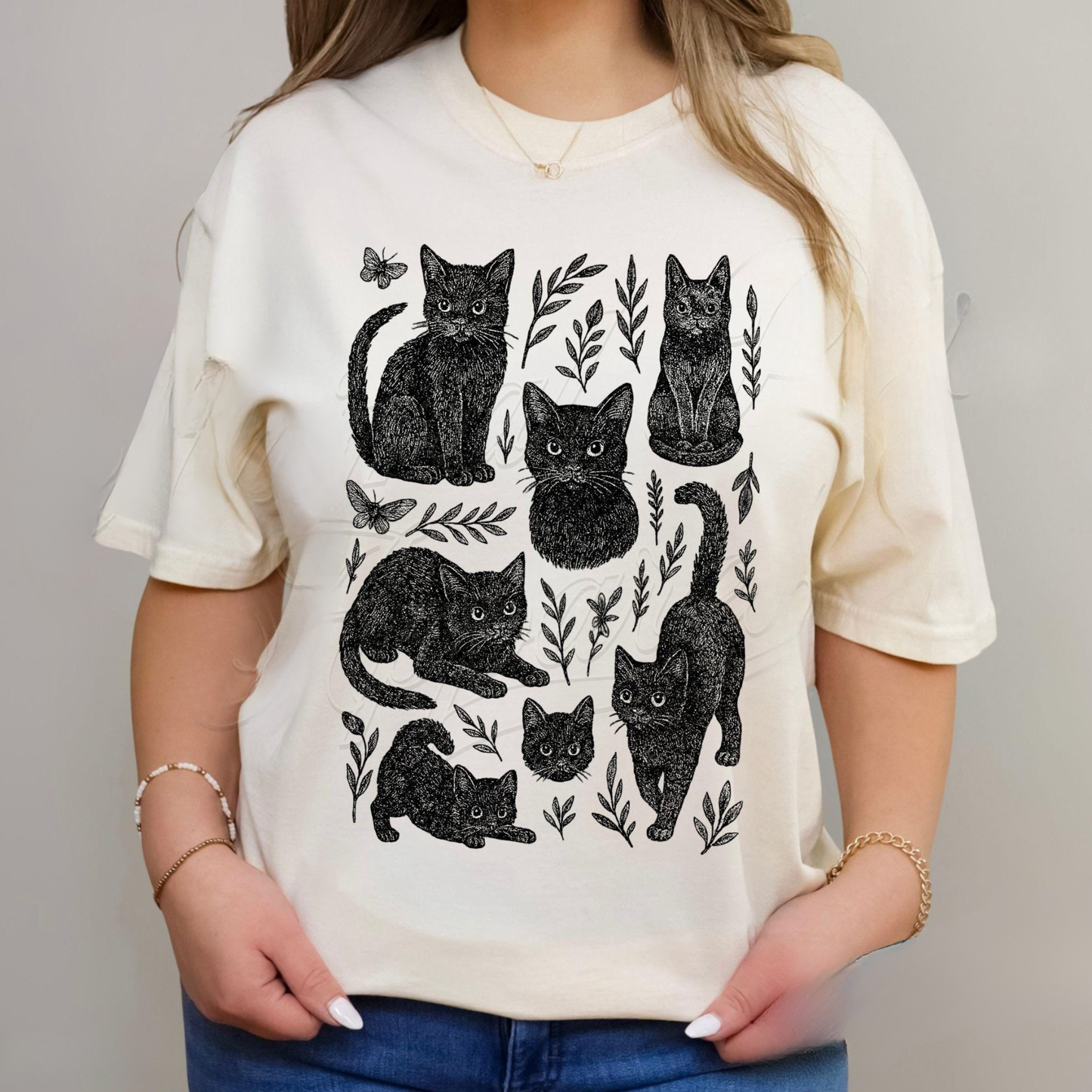 Vintage Black Cats Shirt