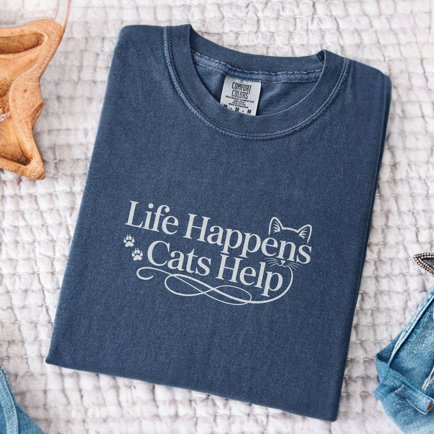 Life Happens Cats Tee