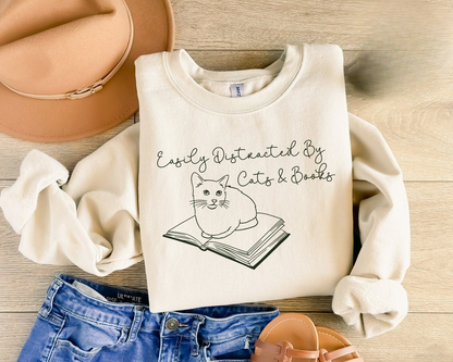 Cat Book Lover Sweater