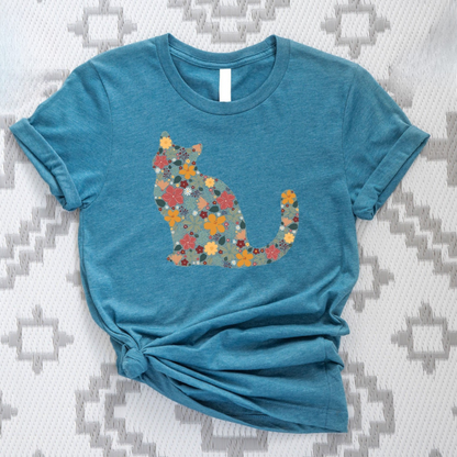 Floral Cat Mom Tee
