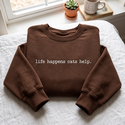 Life Happens Cats Help Sweater V4