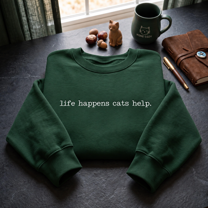 Life Happens Cats Help Sweater V4