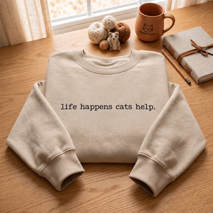 Life Happens Cats Help Sweater V4