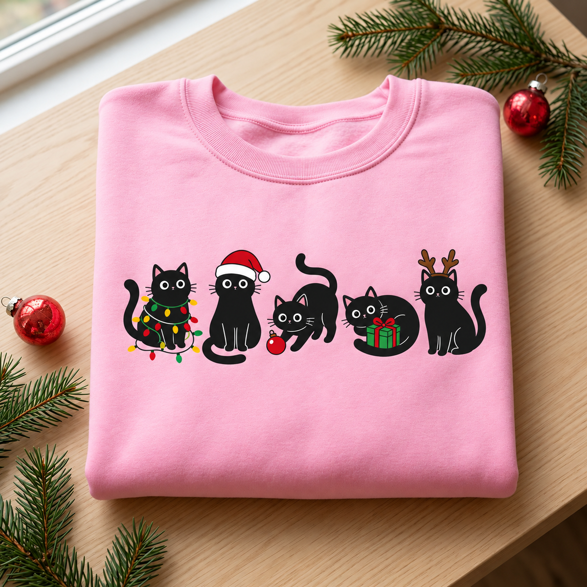 Christmas Cats Lineup Sweatshirt