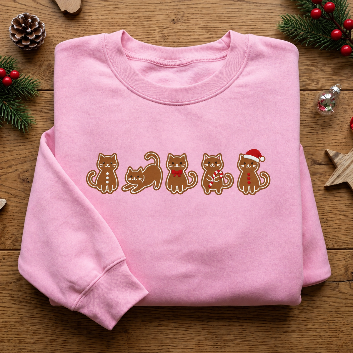 Gingerbread Cat Sweatshirt