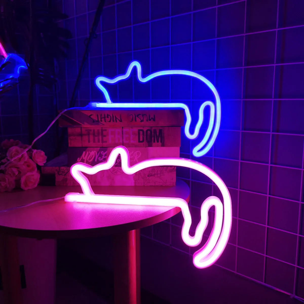 Cat LED Light Sign V2