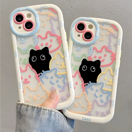 Cute Black Cat iPhone Case