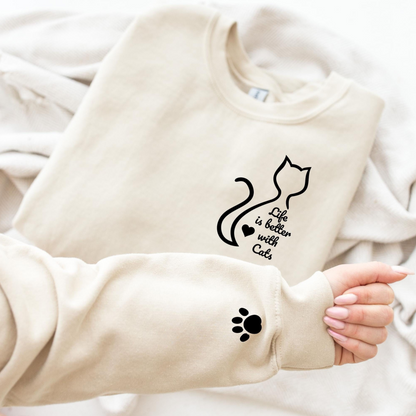 Life Is Better Cats Sweater