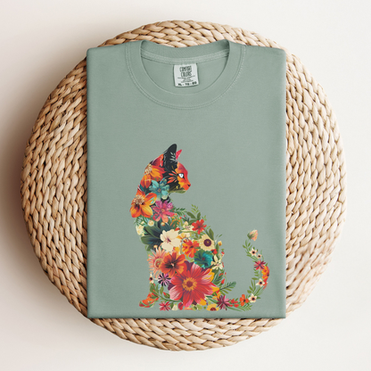 Floral Cat Tee V6
