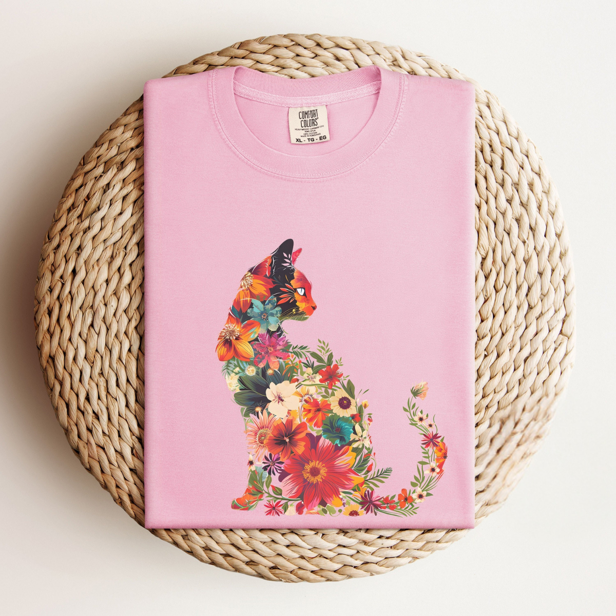 Floral Cat Tee V6