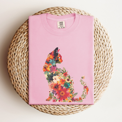 Floral Cat Tee V6