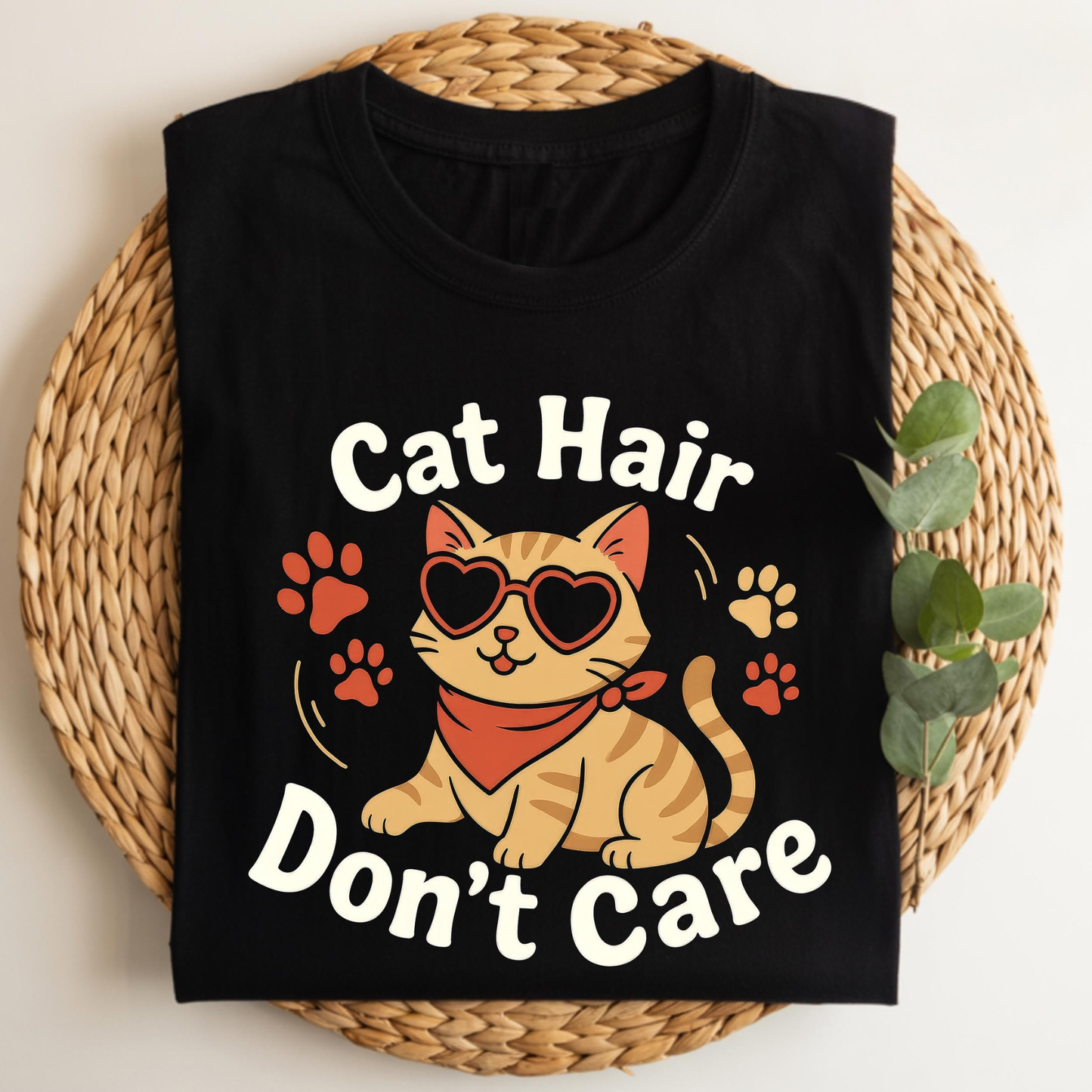 Cat Hair Don't Care T-Shirt