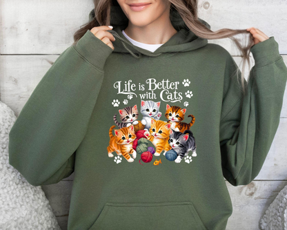 Life Is Better With Cats Sweatshirt