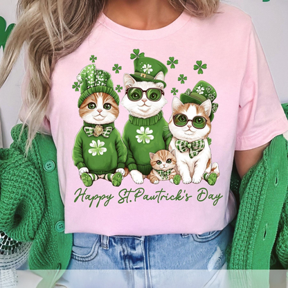 St Pawrick's Day Cat Tee V3