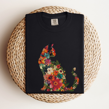 Floral Cat Tee V6