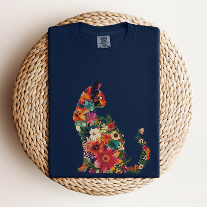Floral Cat Tee V6