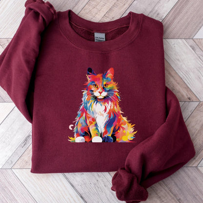 Floral Cat Sweater V6