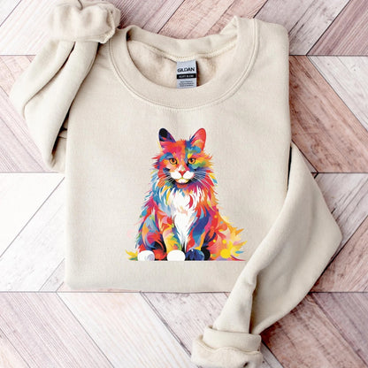 Floral Cat Sweater V6