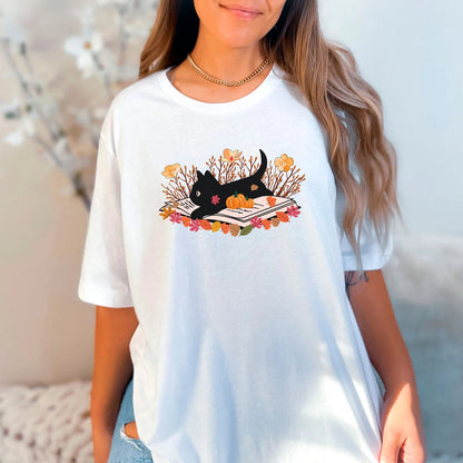 Cat Book Tee V4