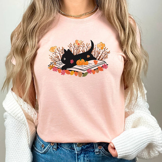 Cat Book Tee V4
