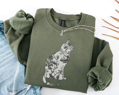 Floral Cat Sweater