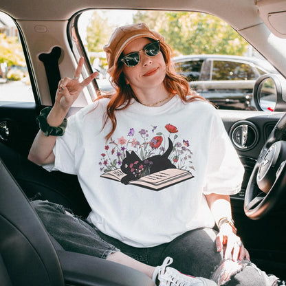 Cat Book Tee V8