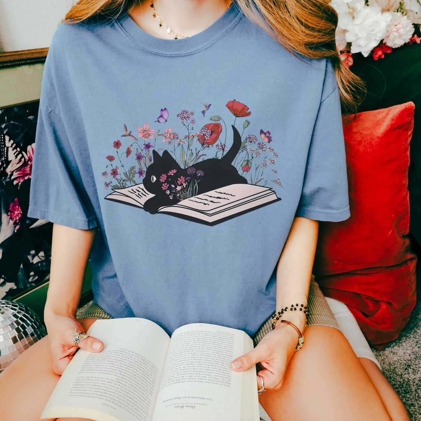 Cat Book Tee V8