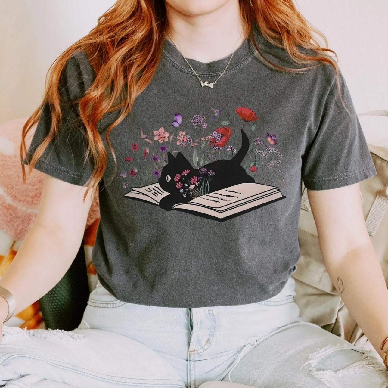 Cat Book Tee V8