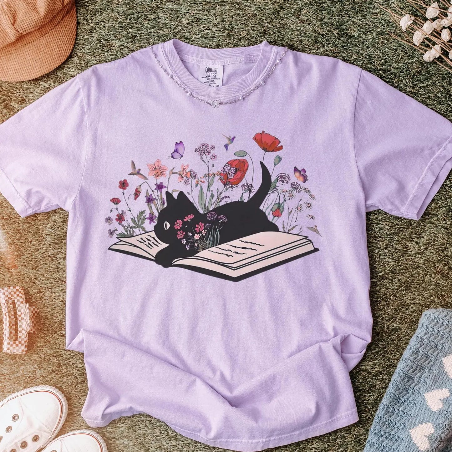 Cat Book Tee V8