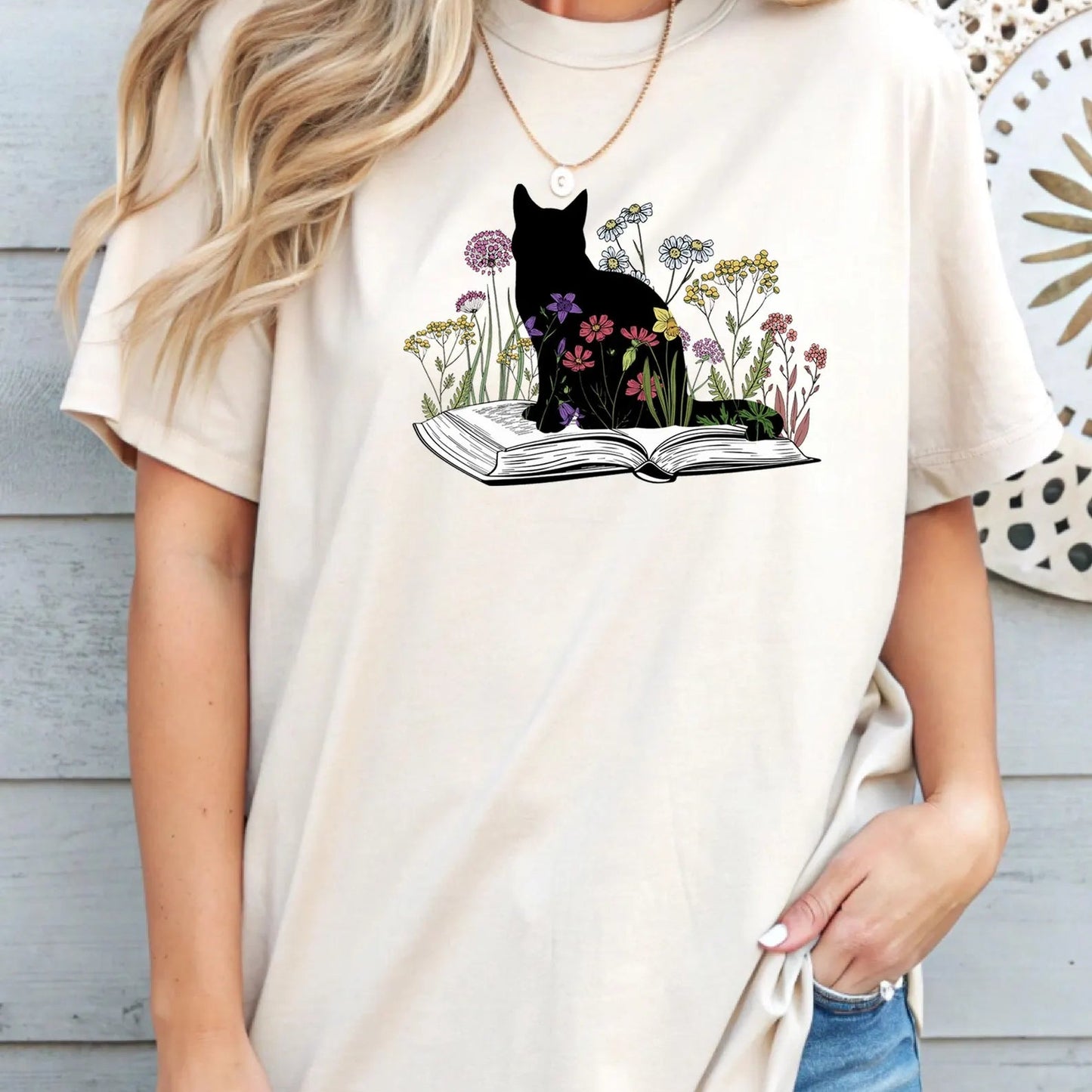 Cat Book Tee New