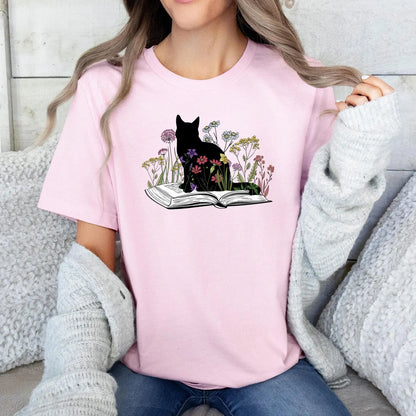 Cat Book Tee New