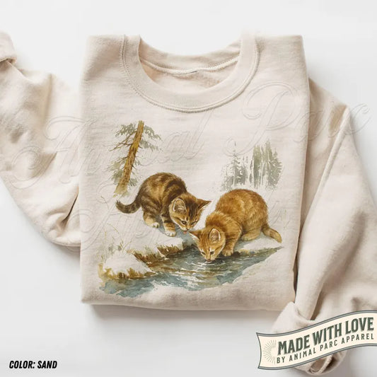 Kittens in Nature Vintage Sweatshirt