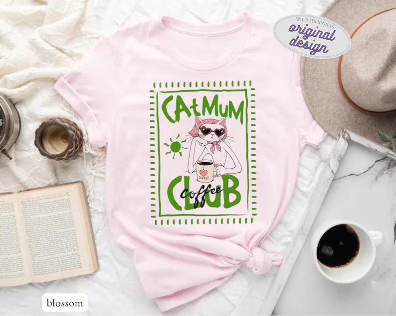Cat Mum Coffee Club T-Shirt